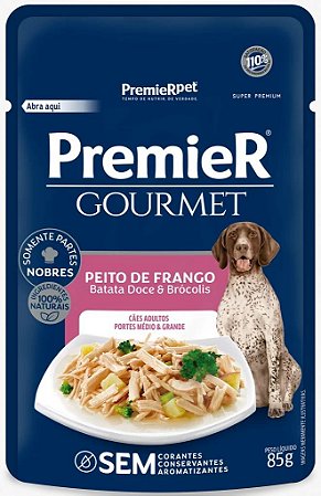 Premier Gourmet Cao Adulto Porte Médio Frango 85g