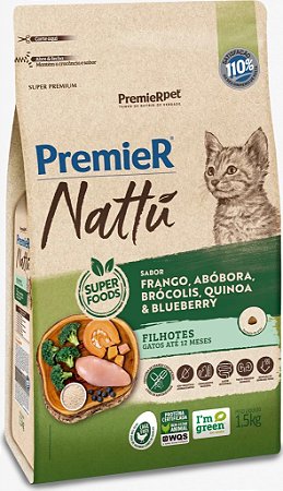 Premier Nattu Gatos Filhote Abóbora 1,5kg