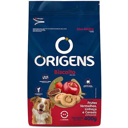 Origens Biscoito Adulto Linhaça e Cereais 400g