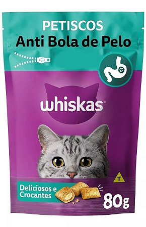 Whiskas Temptations Anti Bola de Pelo Gato Adulto 80g