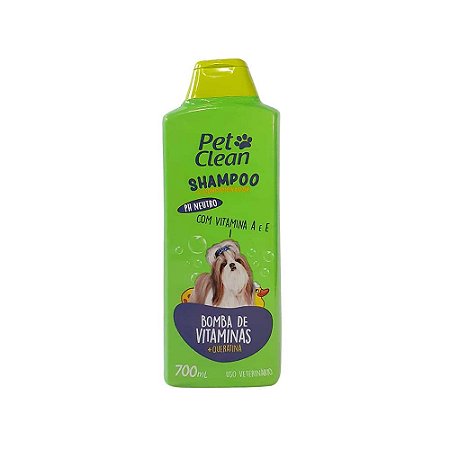 Shampoo e Condicionador Pet Clean Bomba de Vitaminas para Cães 700ml