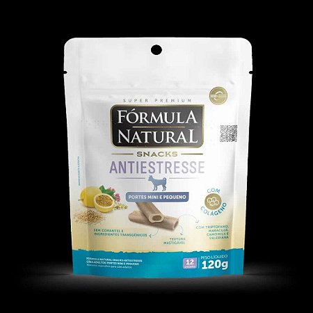 Fórmula Natural Snacks Antiestresse Cães Adultos Portes Mini e Pequeno 120g