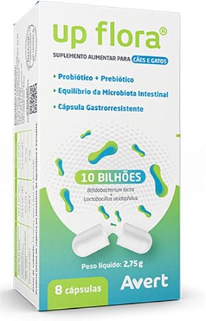 Up Flora para Cães e Gatos 8 Cápsulas