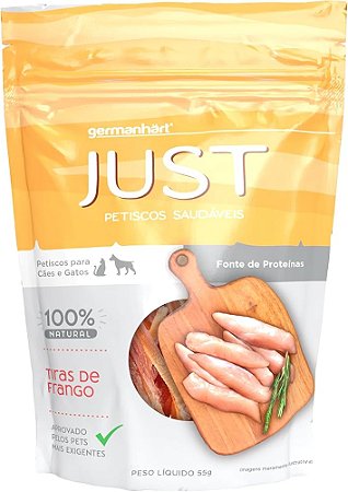 Just Cães e Gatos Tiras De Frango 55g