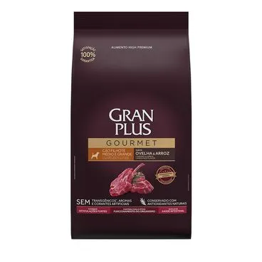 Gran Plus Gourmet Caes Filhote Médio e Grande Ovelha