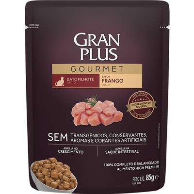 GranPlus Sachê Gourmet Frango para Gatos Filhotes 85g