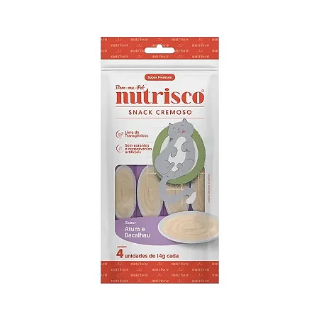 Nutrisco Cremoso Gato adulto Atum e Bacalhau 56g
