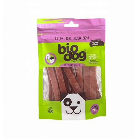Petisco Bio Dog Gourmet Soft Strip Sensitive para Cães 100g