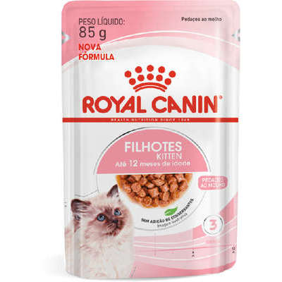 Royal Canin Sachê Pedaços ao molho  Gatos Filhotes