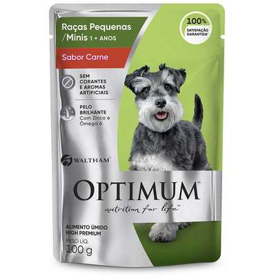 Optimum Cão Sachê Adulto Carne Raça Pequena