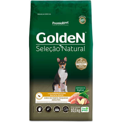 Ração Golden Seleção Natural para Cães Adultos Porte Pequeno Frango com Batata doce