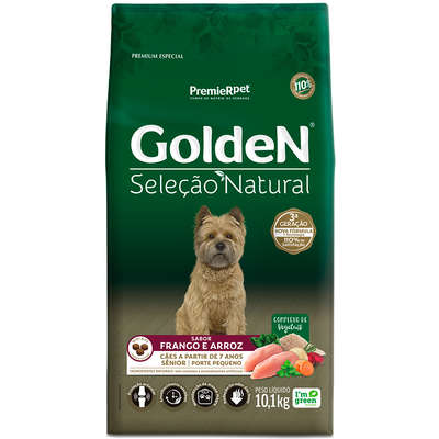 Ração Golden Seleção Natural para Cães Sênior Porte Pequeno Frango e Arroz
