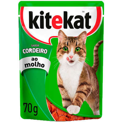 KiteKat Sachê Gatos Adultos Sabor Cordeiro Ao Molho 70g