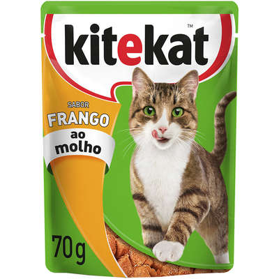 KiteKat Sachê Gatos Adultos Sabor Frango Ao Molho 70g