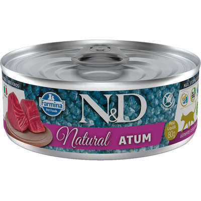 Ração Úmida N&d Lata Para Gatos Natural Atum