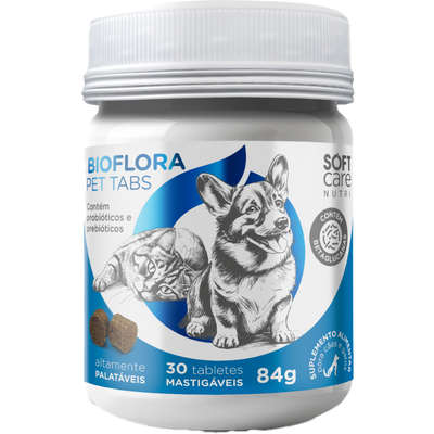 BioFlora Pet Tabs c/ 30 tabletes Mastigáveis 84g