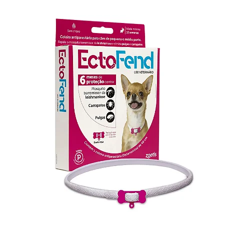 Ectofend Coleira 48cm Rosa