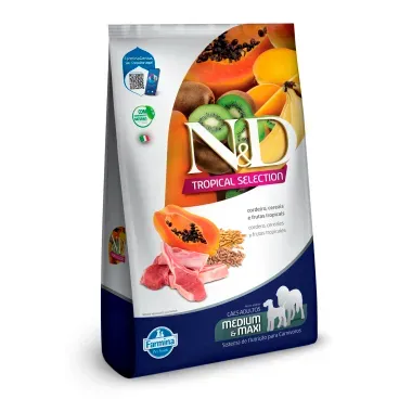 N&d Tropical Sel Dog Ad Cordeiro Md-Mx 10kg + 2kg