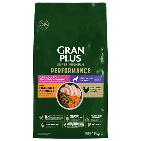 Gran Plus Performance Cao Adulto Rmg Frango 15kg