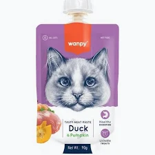 Wanpy Gato Creamy Sache Pato e Abobora 90g