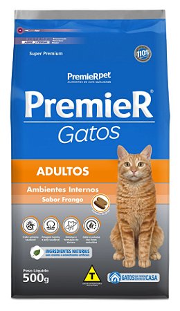 Ração Premier Ambientes Internos para Gatos Adultos Sabor Frango