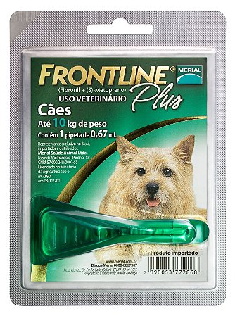 Frontline Plus Cão 0.67ml Até 10kg  Boehringer Ingelheim