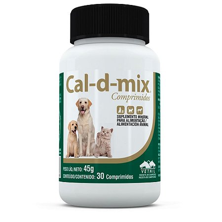 Cal-D-Mix Suplemento 30 Comprimidos Vetnil