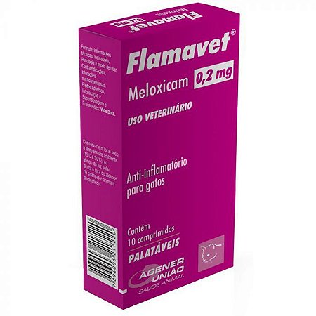 Flamavet Anti-inflamatório  0,2mg 10 Comprimidos Agener