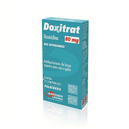 Doxitrat Antibiótico 80mg 12 Comprimidos Agener