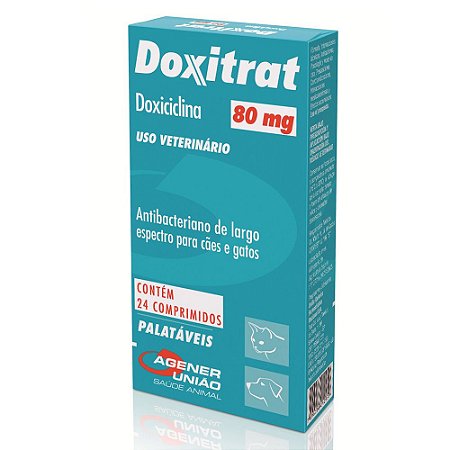 Doxitrat Antibiótico 80mg 24 Comprimidos Agener