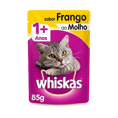 Whiskas Sachê Gato Adulto Frango ao Molho 85g