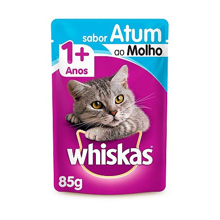 Whiskas Sachê Gato Adulto Atum ao Molho 85g