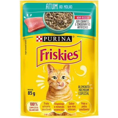 Friskies Sachê Gatos Adultos Atum Ao Molho 85g