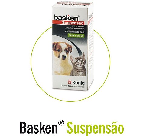 Basken Suspensão Vermífugo para Cães e Gatos 20ml