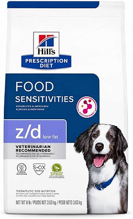 Ração Hill's Prescription Diet z/d Low Fat para Cães Adultos - Alergia Alimentares e da Pele 3,6kg