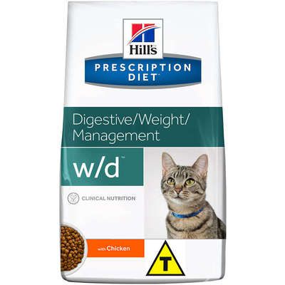 Ração Hill's Prescription Diet w/d para Gatos Adultos - Controle do Peso e Glicêmico 1,8kg