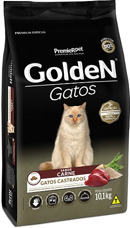 Ração Golden Formula para Gatos Adultos Castrados Carne