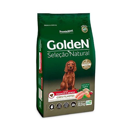 Ração Golden Seleção Natural para Cães Filhotes Frango e Arroz