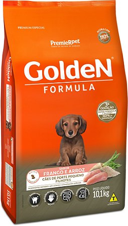 Ração Golden Formula para Cães Filhotes Porte Pequeno Mini Bits Frango e Arroz