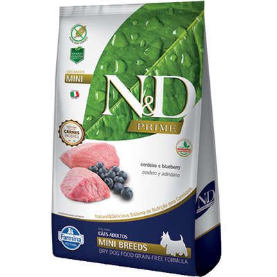 Ração N&d Prime Grain Free para Cães Adultos Cordeiro Mini Breeds Raças Pequenas