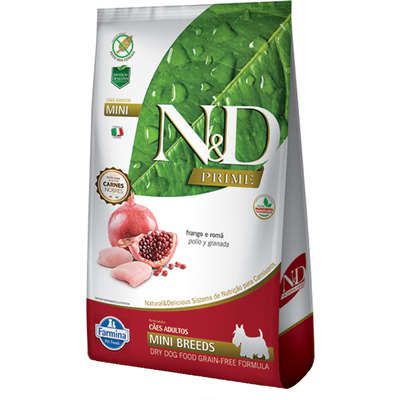 Ração  N&d Prime Grain Free para Cães Adultos Frango Mini Breeds Raças Pequenas