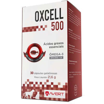 Suplemento Avert Oxcell 500 para Cães e Gatos 30 Capsulas 21,6g