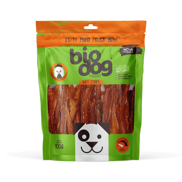 Petisco Bio Dog Gourmet Soft Strip Sabor Frango para Cães 100g