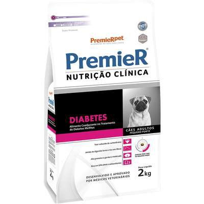 Ração Premier Nutrição Clínica para Cães Pequeno Porte Diabetes 2kg