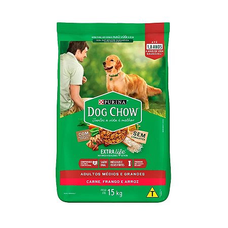 Ração Dog Chow Carne e Frango Para Cães Adulto Médios e Grandes