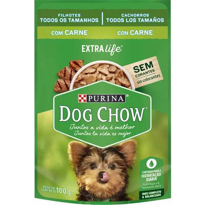 Dog Chow Sachê Câes Filhotes Carne 100g