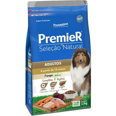 Ração Premier Seleção Natural para Cães Adultos Sabor Frango Korin