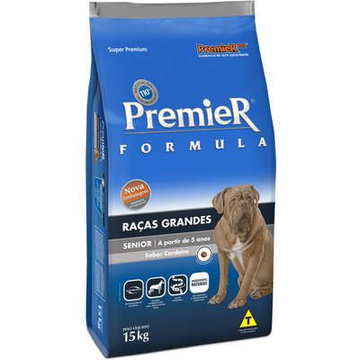 Ração Premier Formula para Cães Senior Raças Grandes e Gigantes Sabor Cordeiro 15kg