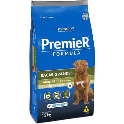 Ração Premier Formula para Cães Adultos Raças Grandes Sabor Cordeiro 15Kg