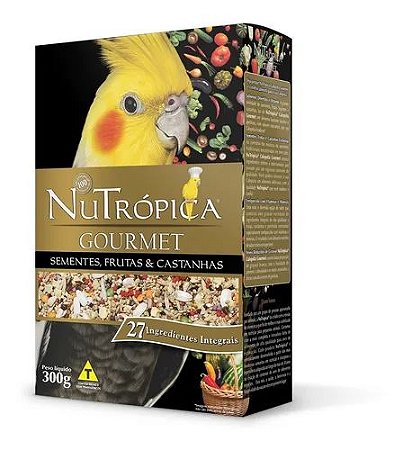 Ração Nutrópica Calopsita Gourmet Sementes ,Frutas e Castanhas